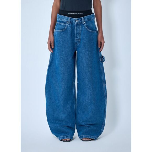 ALEXANDER WANG Denim - Alexander Wang Women Logo Motif Denim Jeans